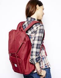 Their bags are defined by good design, practicality and pure comfort. Herschel Supply Co Little America Backpack Mid Volume In Red Lyst