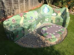 How Cool Is This And Its Waterproof Mosaic Garden Garden Bench Diy Wooden Garden Planters