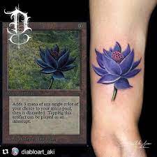 Repost Diabloart Aki Get Repost Black Lotus From A Card Game Magic The Gathering Diabloart Yokohamatattoo Magicthegathering Blacklotus Richa Ideias