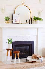 Boho Farmhouse Spring Decorating Ideas Fireplace Mantle Decor Simple Fireplace Simple Mantel Decor