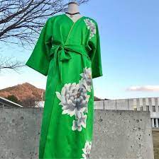 144 新品 調和 着物リメイクワンピース 着物リメイク ワンピース 差し色 着物