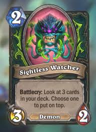 1 timber wolf x 2; New Card Revealed Sightless Watcher Demon Hunter Basic Set Hearthstone