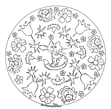 Flowers mandala coloring pages with flowers will allow you to harmonize your inner state, activate your inner resources in the form of your inner source of energy. Mandalas Avec Des Chats Coloring Pages For Adults
