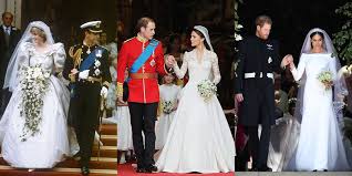 All are stunning in their own right. Princess Diana Meghan Markle And Kate Middleton Royal Wedding Gown Comparison