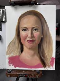 Painting Meredith with the Portrait Group