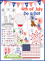 4th of july worksheets for kids. 4th Of July Do A Dot Pack For Preschoolers