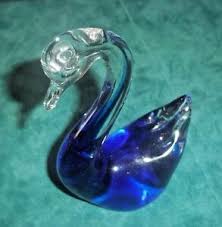 Ending mar 28 at 10:49pm pdt. Vintage Blue Art Glass Swan Figurine Paperweight Ebay
