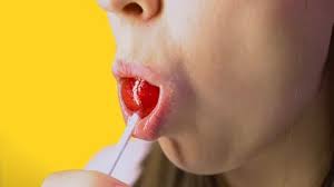 Close-up, female sexy lips suck big pink... | Stock Video | Pond5