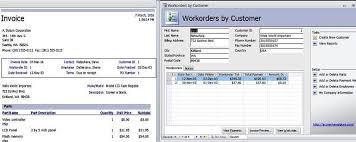 Access Templates Work Orders Invoice Services Management Database Invoice Template Invoice Example Create Invoice