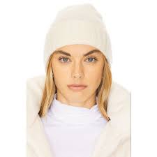 Hat Attack Classic Cashmere Slouch Hat in Ivory One Size New Womens Knit  Beanie
