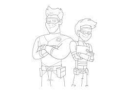 Click the download button to see the full image of captain man and kid danger coloring pages. Kid Danger And Captain Man Coloring Sheets Dot Painting Coloring Pages Coloring Sheets