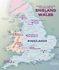 The symbol of england is the red rose. England Wales Map