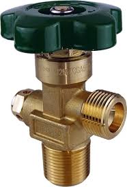 CGA valve with durable forged brass body