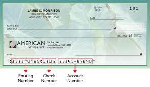 Your name (as it appear in your bank account/statement) your account number. Routing Number American Savings Bank Hawaii