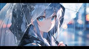 Anime-Manga-Mädchen Im Regenmantel Mit Regenschirm 3D-Rendering Lizenzfreie  Fotos, Bilder und Stock Fotografie. Image 206289221.