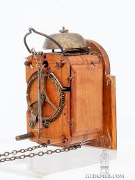 A miniature German Black Forest striking Sorg wall clock, circa 1840.