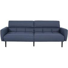 Check spelling or type a new query. Prisca Canape Convertible Clic Clac 3 Places Tissu Bleu L 209 X P 91 5 X H 81 5 Cm Cdiscount Maison