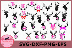All contents are released under creative commons cc0. Deer Head Monogram Frame Antler Svg Files Deer Svg Cut 227058 Cut Files Design Bundles