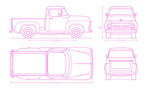 Pickup Trucks Dimensions Drawings Dimensions Guide