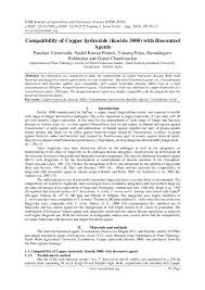 We advise you to check with schools before making travel plans. Pdf Compatibility Of Copper Hydroxide Kocide 3000 With Biocontrol Agents Iosr Journals Academia Edu