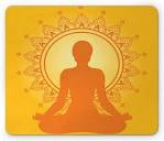 Amazon.com: Lunarable Yellow Mandala Mouse Pad, Meditating Woman ...