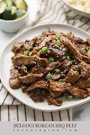 Beef Bulgogi Easy Korean Bbq Beef Recipe Joyous Apron Recipe Grilled Meat Recipes Grilled Beef Recipes Bulgogi