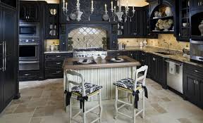 one color fits most: black kitchen cabinets