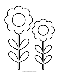 They can be found in bookstores but are available as well in printable coloring pages format online. Simple Flower Coloring Page Cute Flower