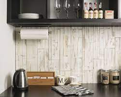 When installing wood in the house, it is necessary to seal it before installing it. Brushed Coral Kitchen Backsplash Diy Wood Wall Paneling Wood Panel Walls Diy Wood Wall
