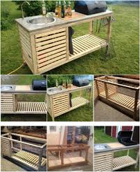 Portable camp kitchen offers a stable cooking surface and ample storage space of 31.5 x 21.3 inches with a food preparation area ideal for cutting bahan27 1.8 x 20.5 inches as well as a side table accommodating most coleman stoves and coolers. 15 Amazing Diy Outdoor Kitchen Plans You Can Build On A Budget Diy Crafts