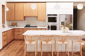 If you want to take your vibrant stacked stone backsplash to the next level, couple this look with crisp white counters and cabinets. Best 60 Modern Kitchen Stone Tile Backsplashes Design Photos And Ideas Dwell