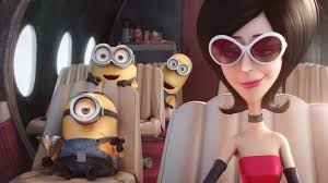 Minions, 2015, cartoon, movie, Allison Janney, Steve Coogan, Kevin, Bob,  bananas, white background, yellow, funny HD Wallpaper