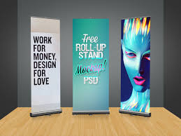 Download Free Roll Up Banner Stand Mock Up Psd By Designbolts On Deviantart