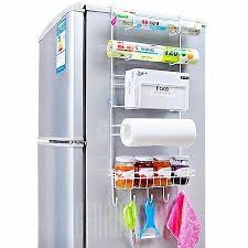 Wall Mounted Type Storage Rack For Kitchen Supplies Sale Price Reviews Gearbest In 2020 Diy Kitchen Storage Kitchen Storage Hacks Fridge Storage