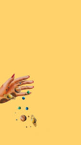 Aesthetic Black And Yellow Desktop Wallpaper Drawing Of Female Hand With Red Nail Polish Holding Planets On Yellow Background Aesthet In 2020 Aesthetic Wallpapers Aesthetic Backgrounds Aesthetic Desktop Wallpaper