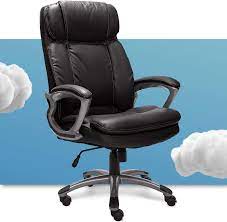 Serta is a popular brand that has provided quality mattresses since 1931. Amazon Com Serta Big Tall Executive Office Chair High Back All Day Comfort Ergonomic Lumbar Support Bonded Leather Black Furniture Decor
