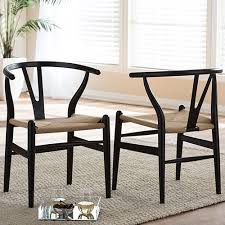 Baxton studio wishbone chair, dark brown wood y chair $330.00. Baxton Studio Mid Century Modern Wishbone Chairs Set Of 2 Boscov S
