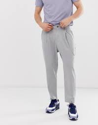 Great savings free delivery / collection on many items. Bershka Carrot Fit Trousers With Chain In Grey 14 Asos Lookastic