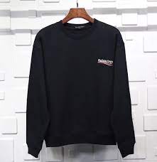 Balenciaga sweatshirt 19 pullover logo baskili siyah. Balenciaga Election Logo Sweatshirt Cheap Online
