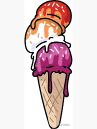 Cute lesbian ice cream cone cartoon vector illustration motif set. 
