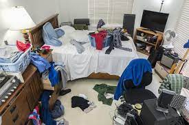 Very Messy Boys Bedroom Very Messy Cluttered Teenage Boy S Bedroom With Piles Spon Messy Cluttered Teenager Bedroom Boy Messy Bedroom Teenage Bedroom