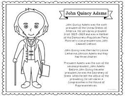 President of the united states: President John Quincy Adams Coloring Page Or Poster With Short Biography John Quincy Adams History Interactive Notebook Teaching History