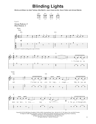 ♫ if you like this Blinding Lights Sheet Music The Weeknd Easy Guitar Tab