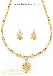 18k Diamond Necklace Sets Diamond Necklace Set Diamond Necklace Gold Wedding Jewelry
