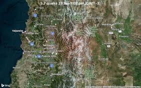 Sucedió un terremoto de magnitud 5,8 cerca de santiago, la capital de chile, 6,9 cerca de las islas shetland del sur en la antártida y 5,1 en el servicio geológico de estados unidos (usgs por sus siglas en inglés) declaró que el epicentro del terremoto ocurrido en chile fue a unos 45 kilómetros. Xzvkidhxf8nbim