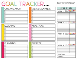 Goal Tracker Chart Template Download Printable Pdf