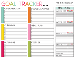 goal tracker chart template download printable pdf