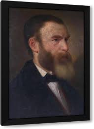 Amazon.com: Joseph Weidner 32x48 Huge Black Modern Framed Art Print Titled:  Portrait of a Gentleman with a Full Beard : Clothing, Shoes & Jewelry