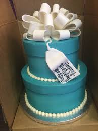 Blue Birthday Cake For 15 Year Old Boy Tiffany Blue With White Ribbon Birthday Cake Party For Little Sister Turning 15 Years Old Party Cakes Cake Specialty Cakes