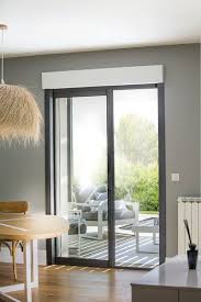 Baie galandage 1 vantail 80. Baie Vitree Sur Rails A Galandage Seuil Extra Plat Cote Maison